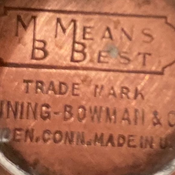 2 Vintage Copper and Brass Metal Containers, Sugar, Crea, Manning Bowman Co. - Picture 2 of 7